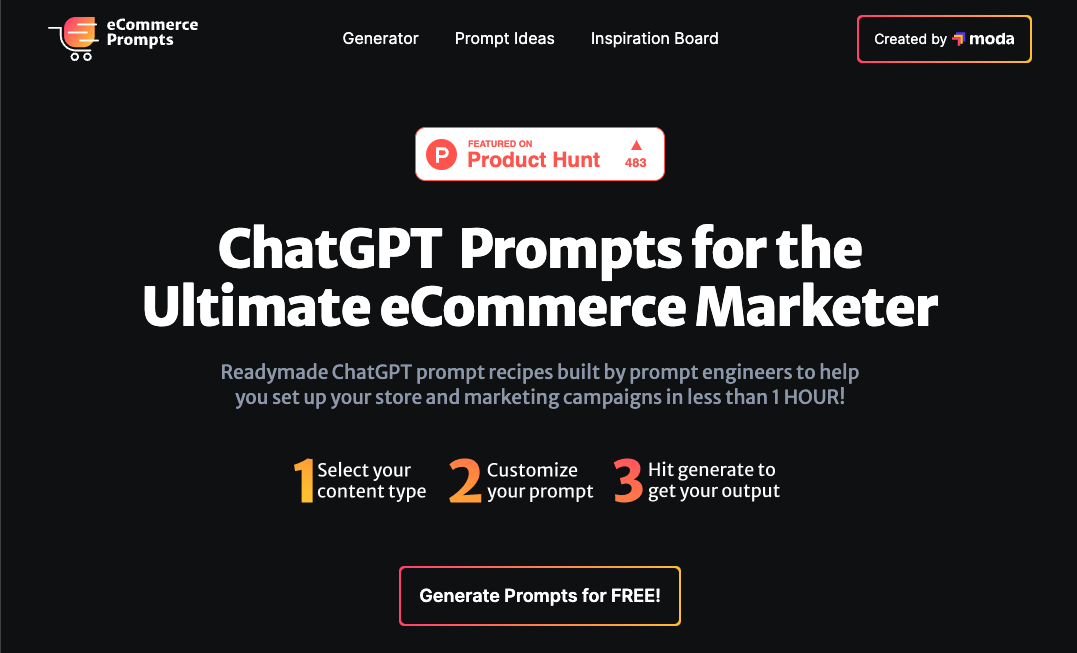 ecommerceprompts.com Prompts for the Ultimate eCommerce Marketer: How AI Can Launch Your Online Sales