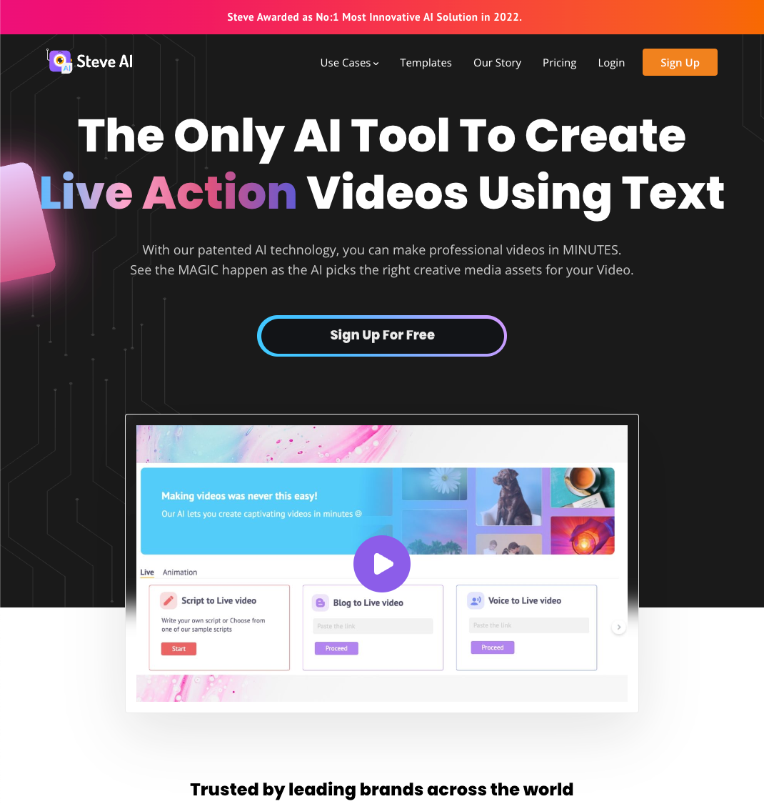 Create Stunning Videos with Steve.ai – The AI-powered Video Creation Platform