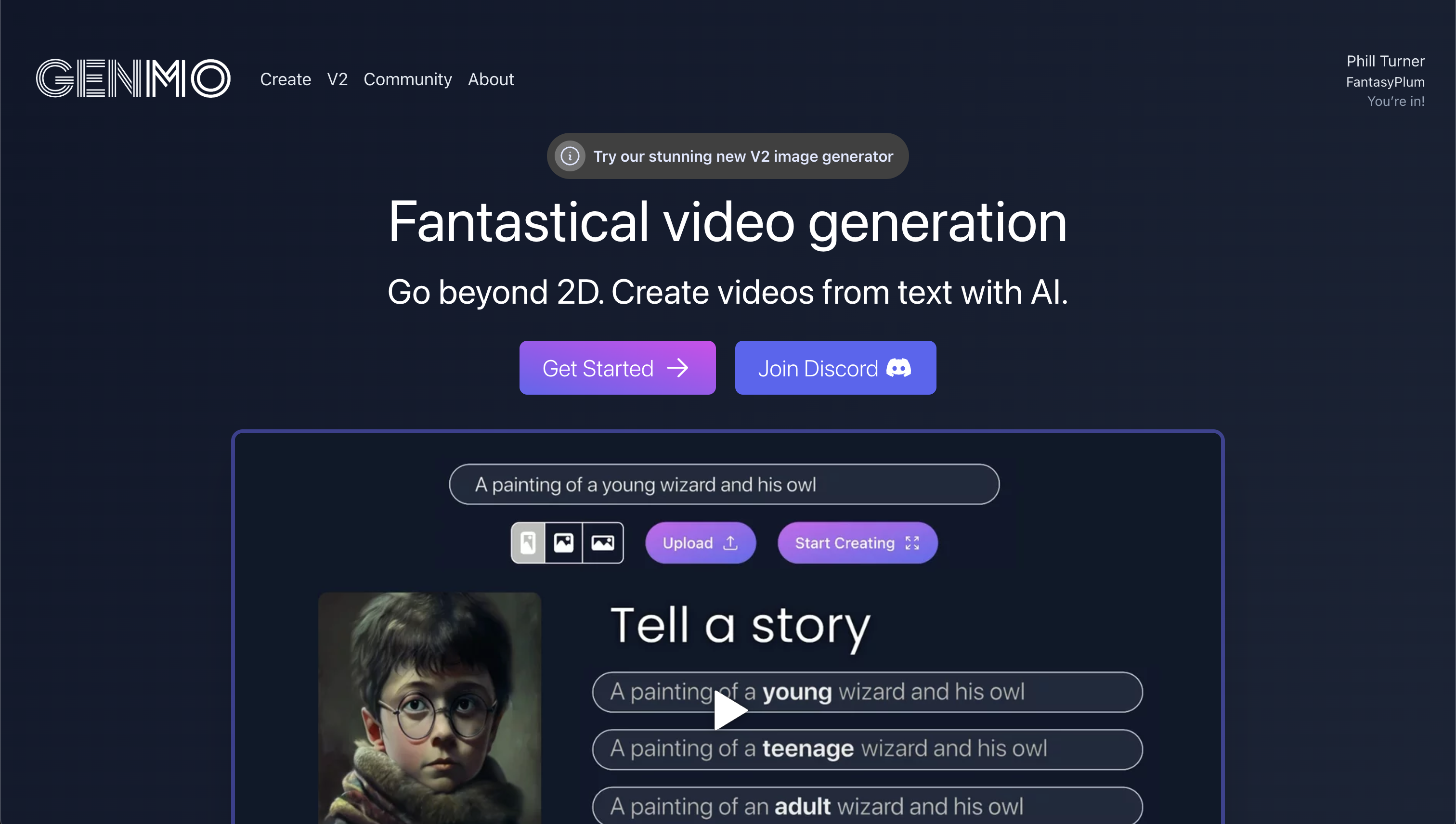 Transform Your Artistic Vision into Reality with Genmo.ai: The One-Click Generative Art Video Maker