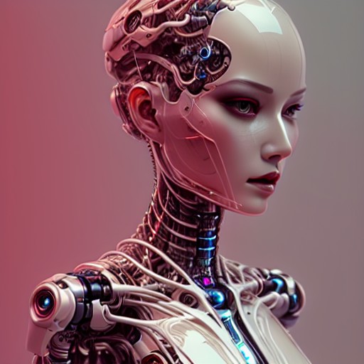 robots futuristic robot woman Mystical Analog Horror Inkjet Printed 0