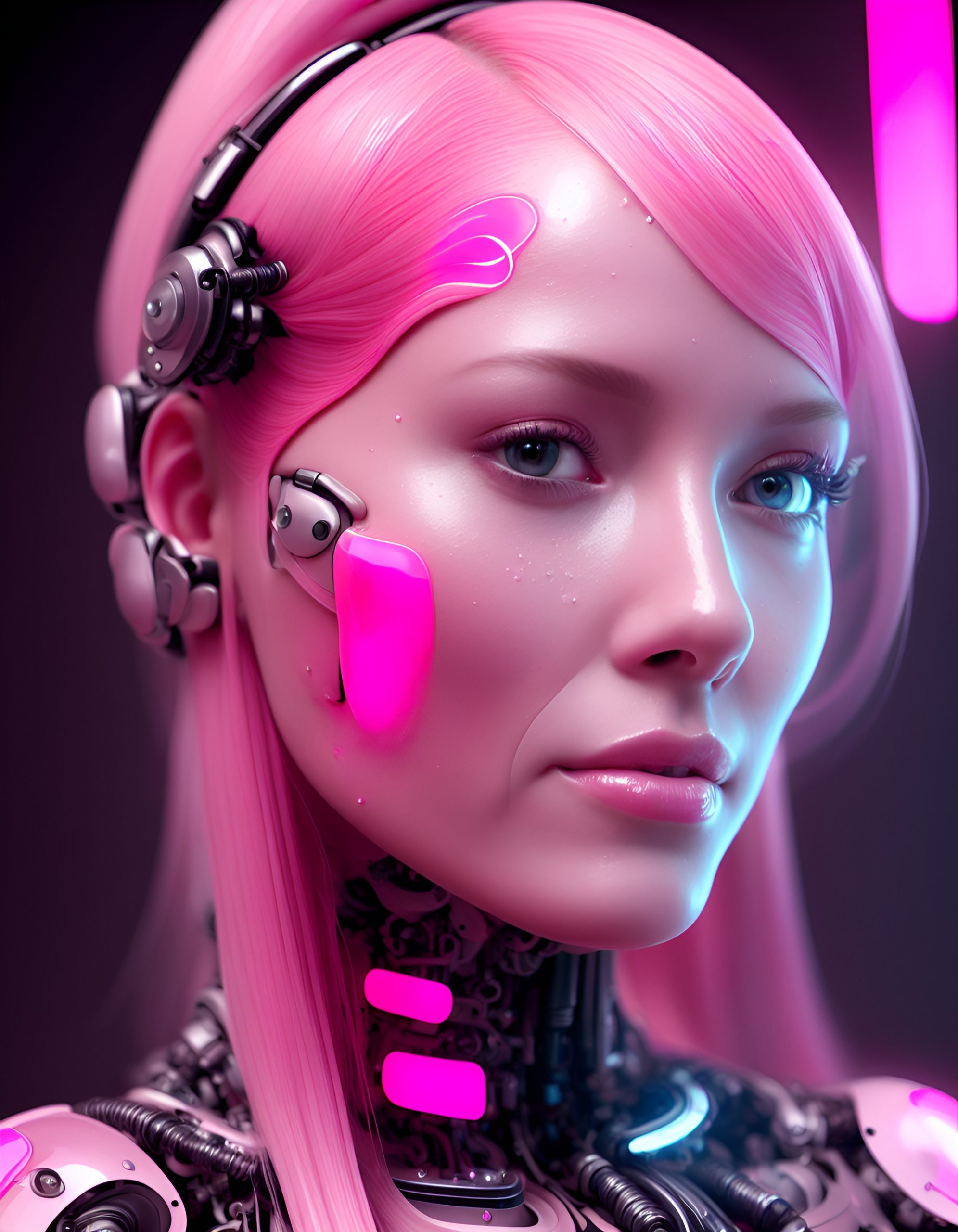 Default beautiful woman a cyborg woman 38years old pink gel lighting 2 93d9119e 3bbb 4e73 9a45 ac4d0fdf73a4 1 scaled