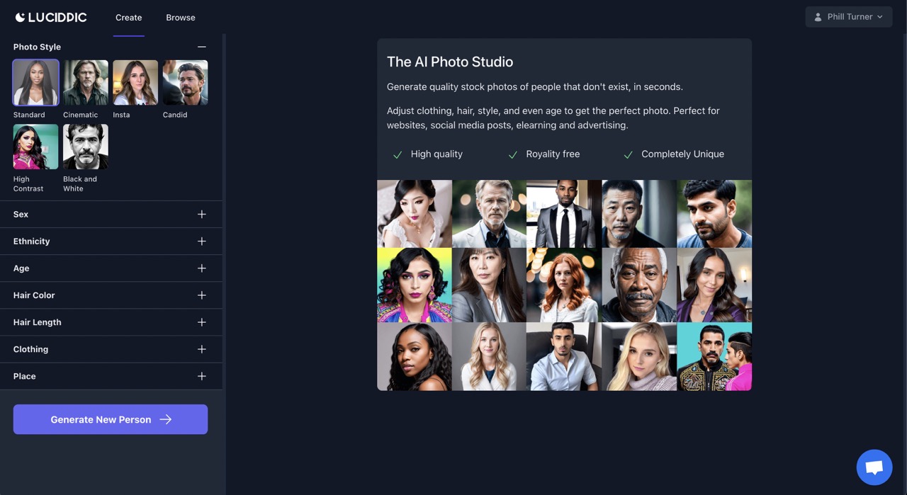 Transform Your Visual Content with Lucidpic.com: Generate Quality Stock Photos of Non-Existent People in Seconds!