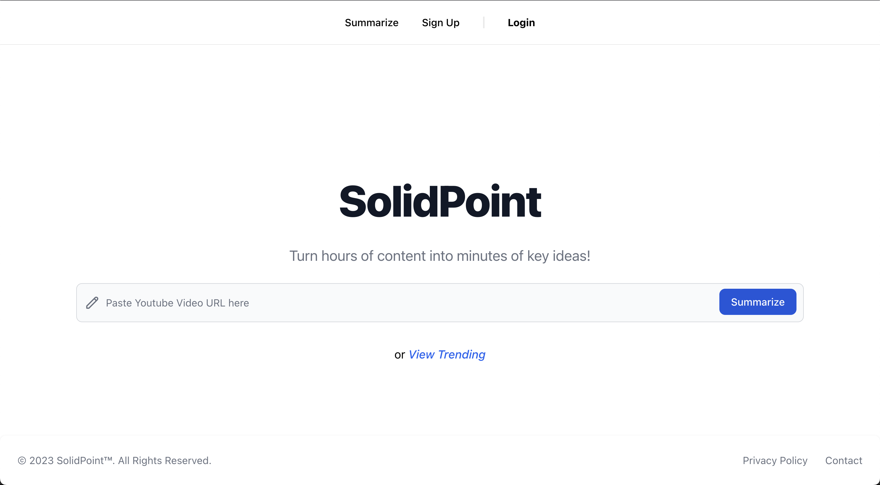 Say Goodbye to Lengthy Videos with SolidPoint.ai’s Video Summarizer