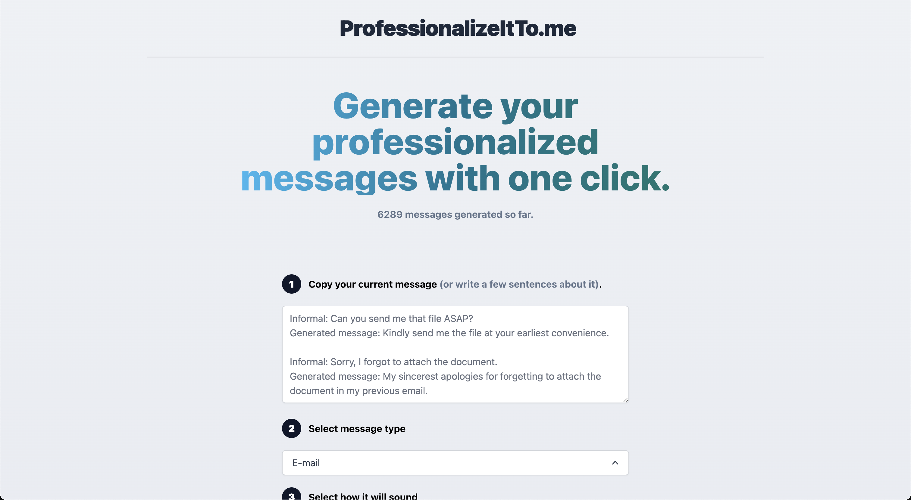 Transform your e-mails into professional masterpieces with Professionalizeitto.me