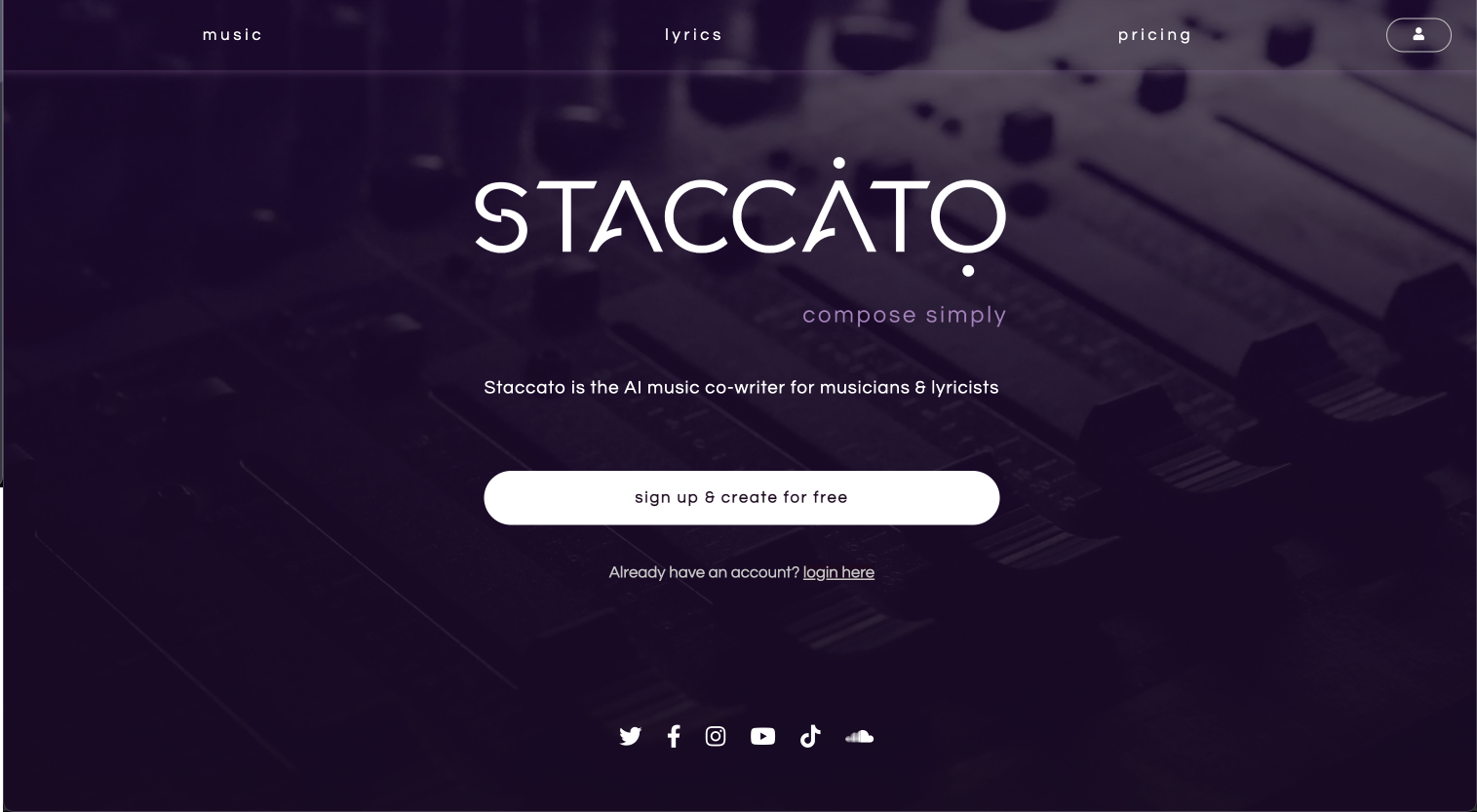 Get inspired with Staccato.ai Music: The innovative music composition tool!