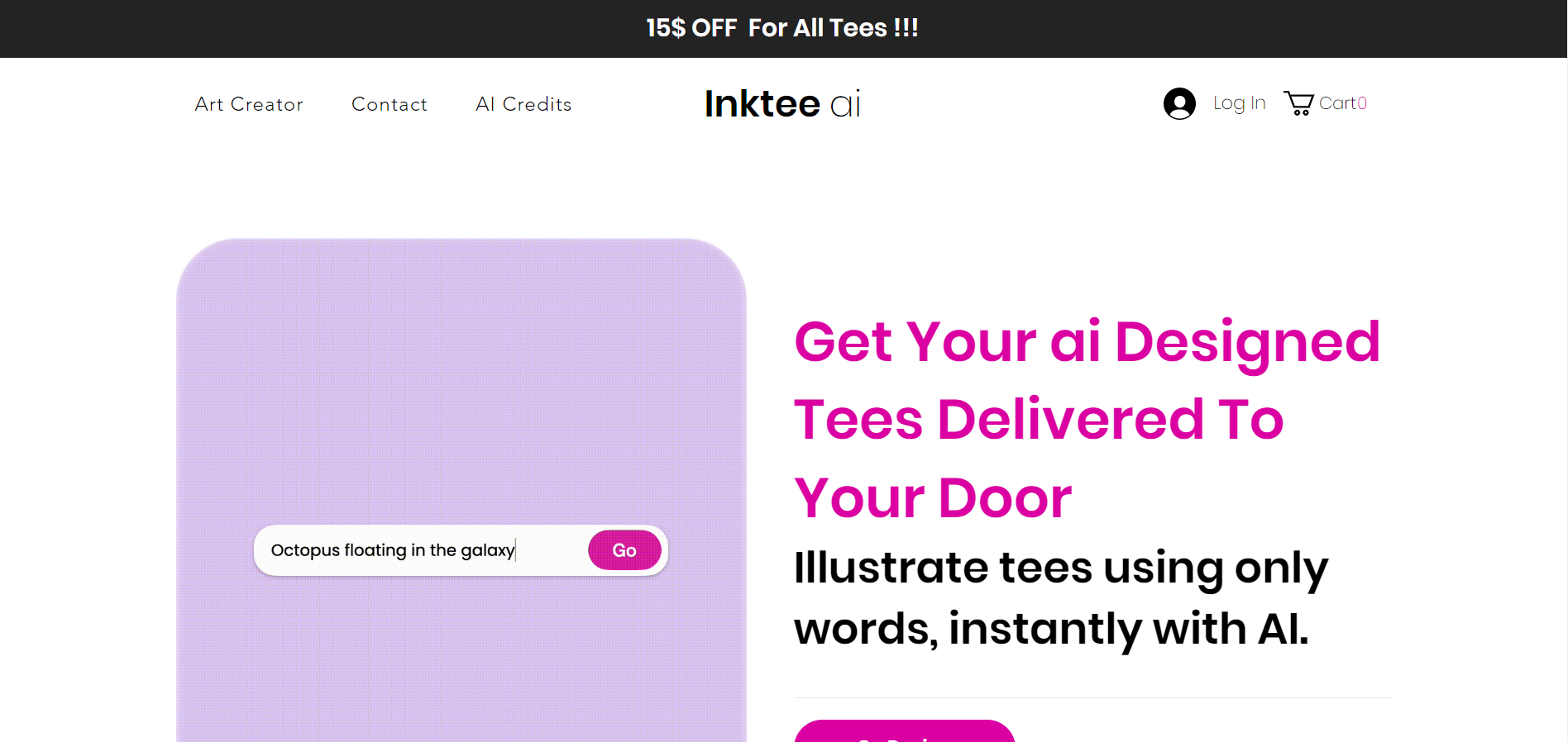 Get the Perfect T-Shirt Design with Inkteeai.com’s Custom AI Technology!