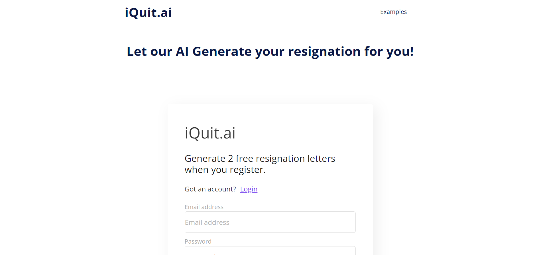 Resigning?… IQuit.ai is here to help with it’s Resignation Letter Generator!
