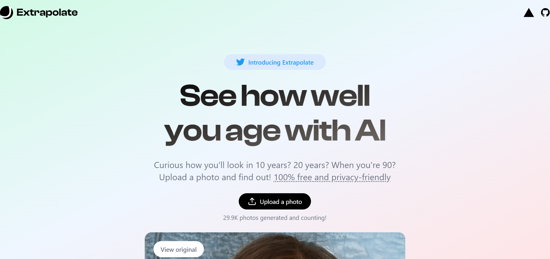 See How You Will Age with Extrapolate.app