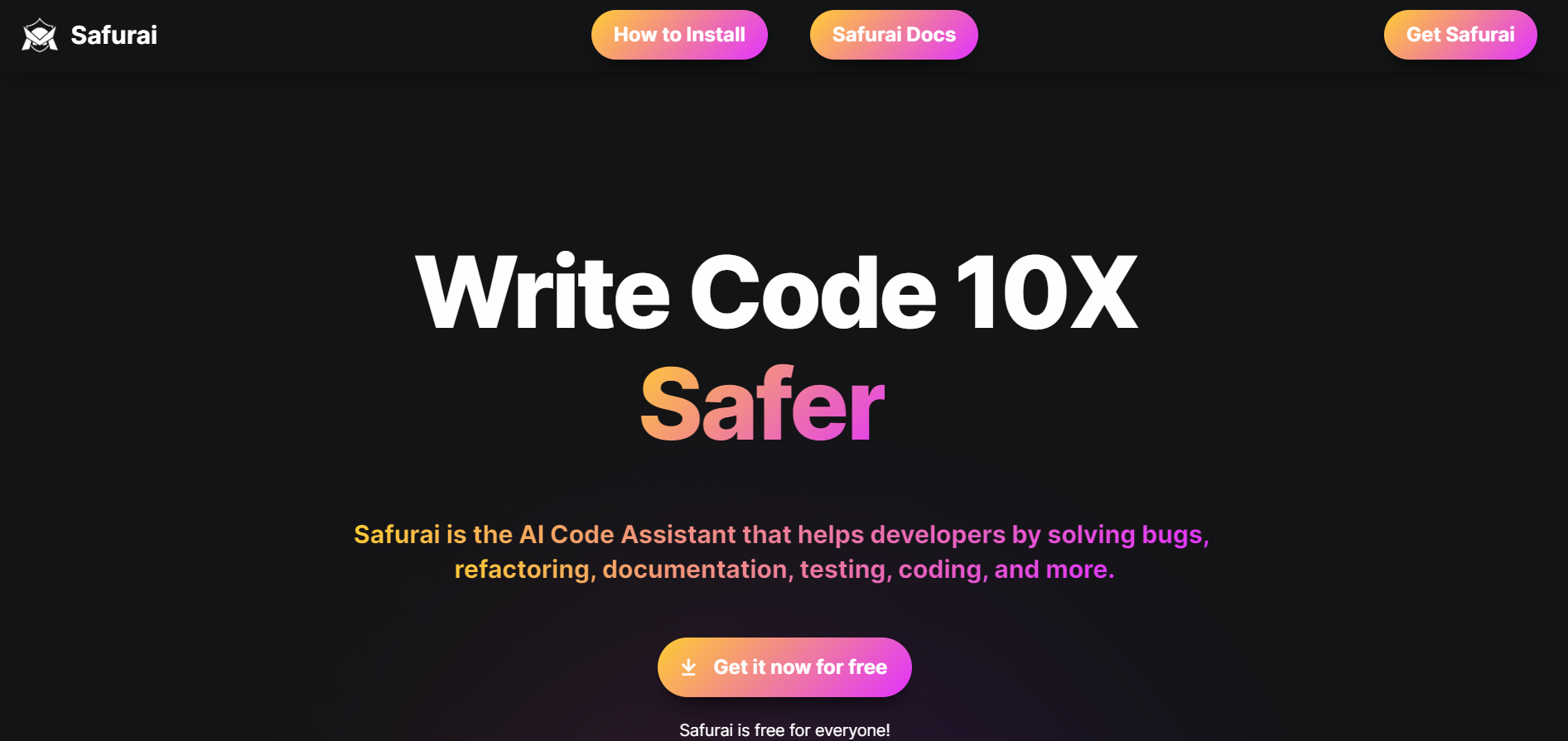 Boost your coding skills with AI-based IDE extension Safurai.com”
