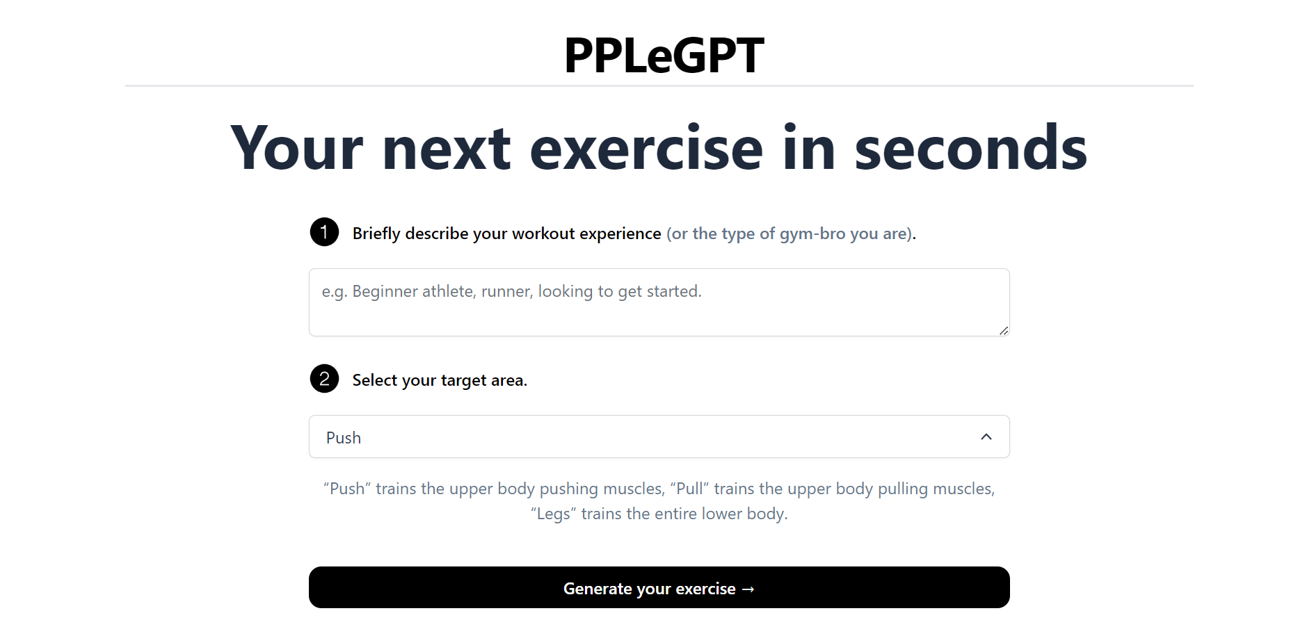 Transform Your Fitness Game with PPL Workout Plans Generated by AI on Pplegpt.vercel.app!